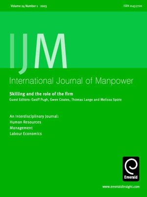 cover image of International Journal of Manpower, Volume 24, Issue 1